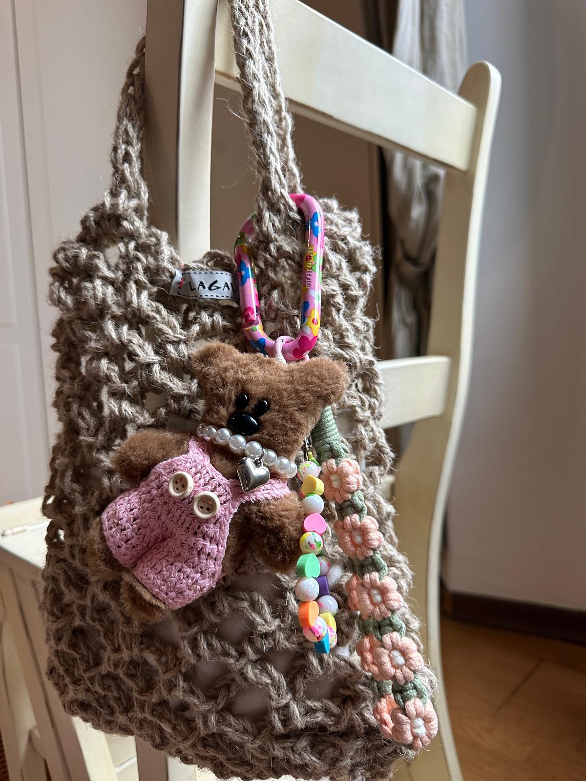 Key Chanin ciondolo da borsa fatto a mano modello Teddy