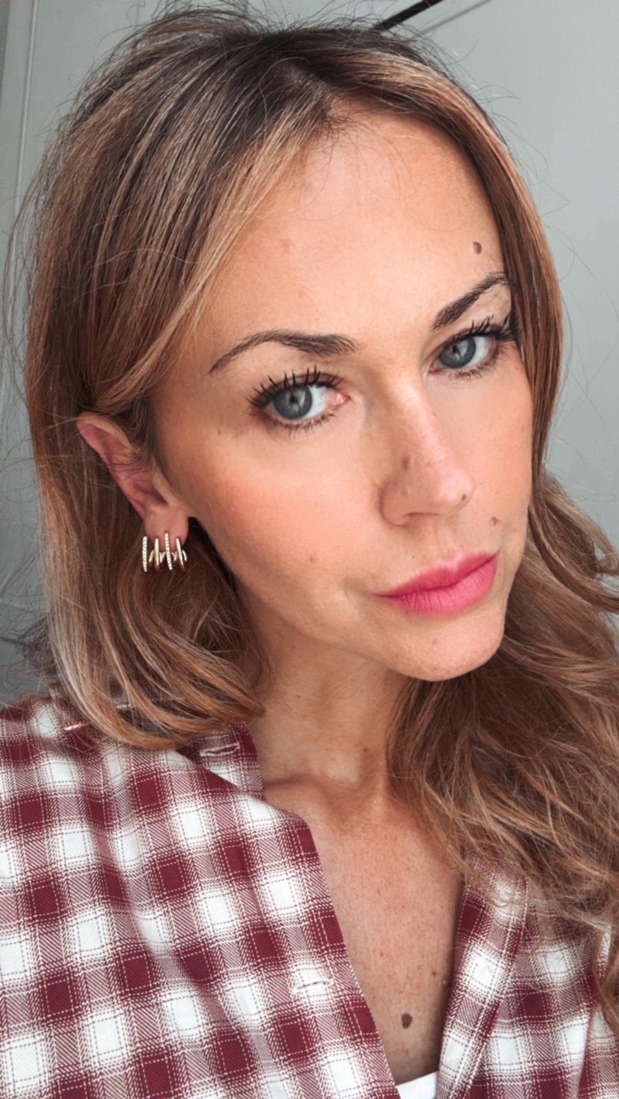 Orecchini in acciaio inossidabile e zirconi anallergici e waterproof "Aurora"