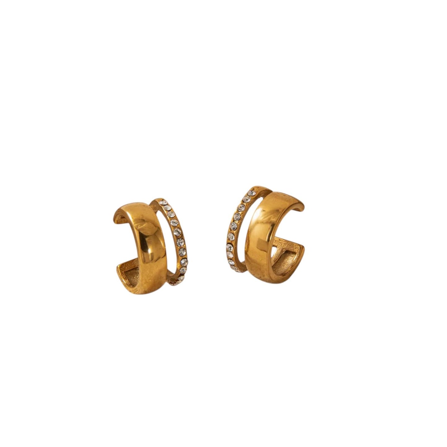 Ear Cuff in acciaio inossidabile anallergici e waterproof "Twist"