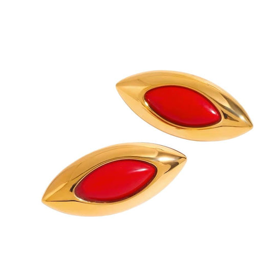Orecchini in acciaio inossidabile anallergici e waterproof "Rossella"