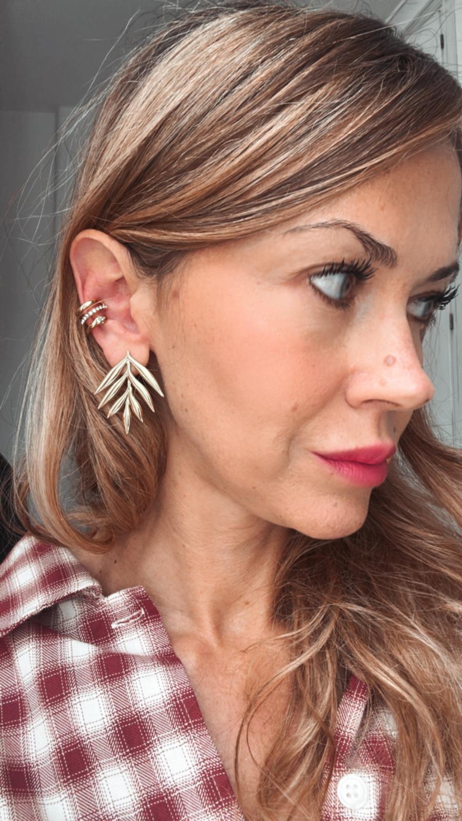 Ear Cuff in acciaio inossidabile anallergici e waterproof "Viperetta"