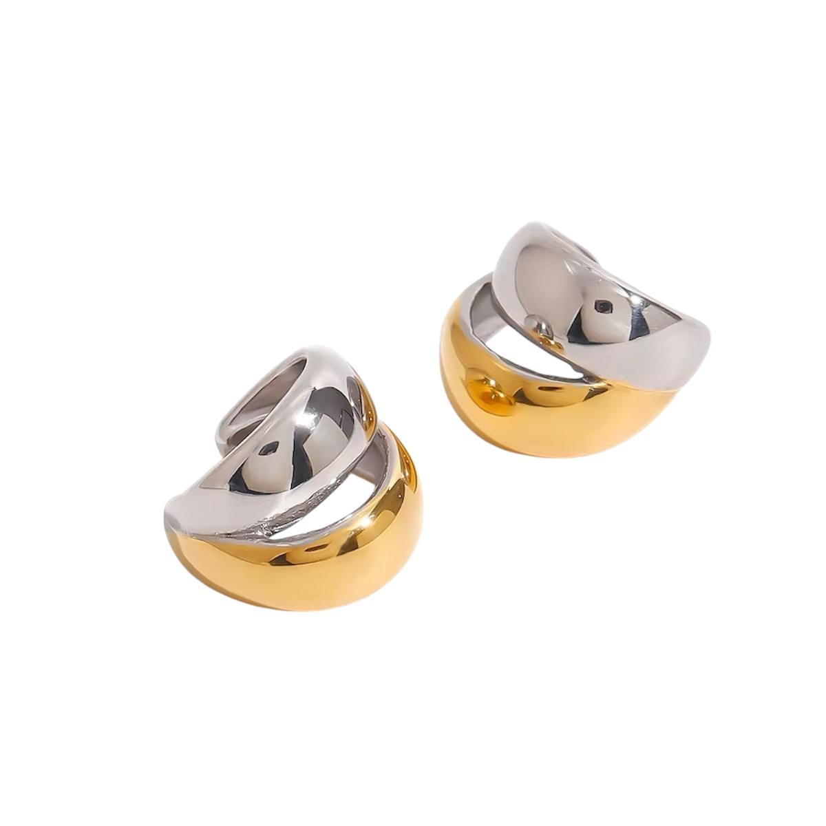 Ear Cuff in acciaio inossidabile anallergici e waterproof "PingPong"