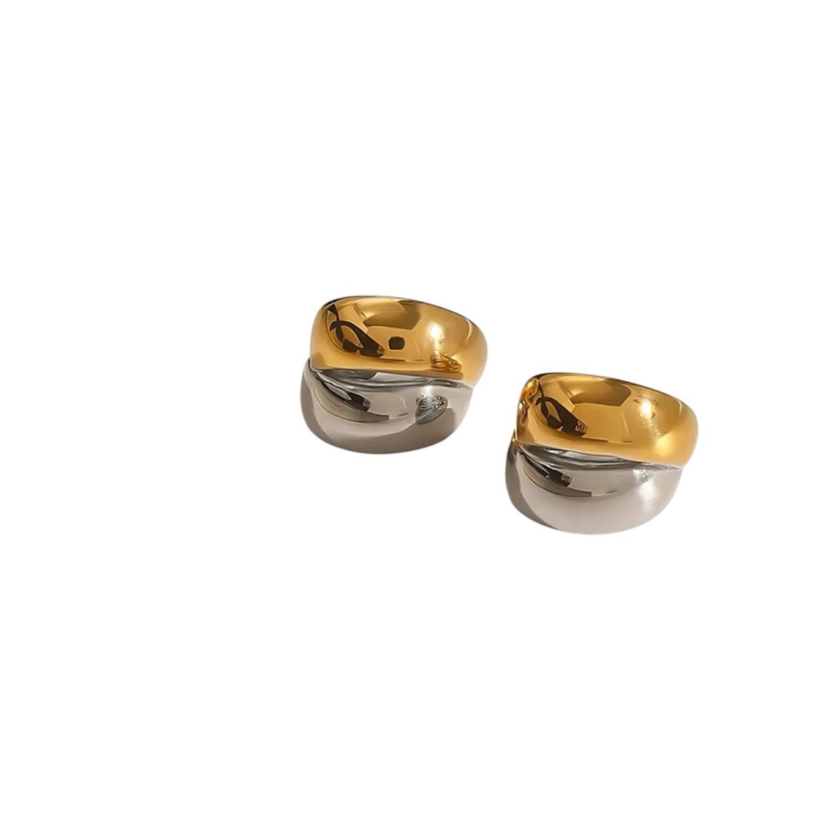 Ear Cuff in acciaio inossidabile anallergici e waterproof "PingPong"