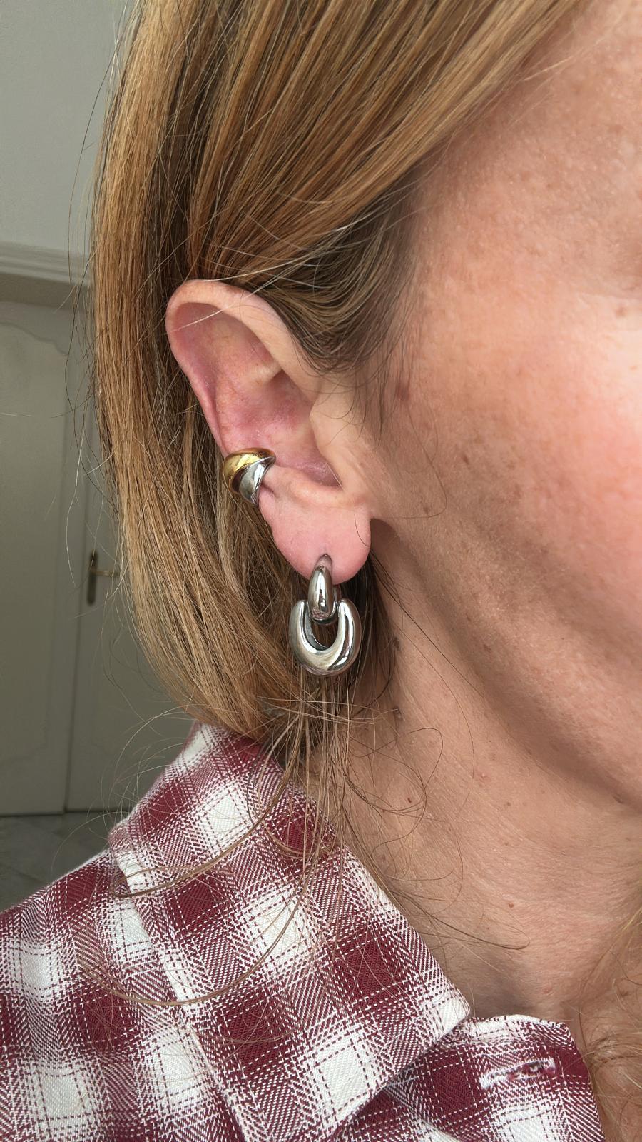 Ear Cuff in acciaio inossidabile anallergici e waterproof "PingPong"