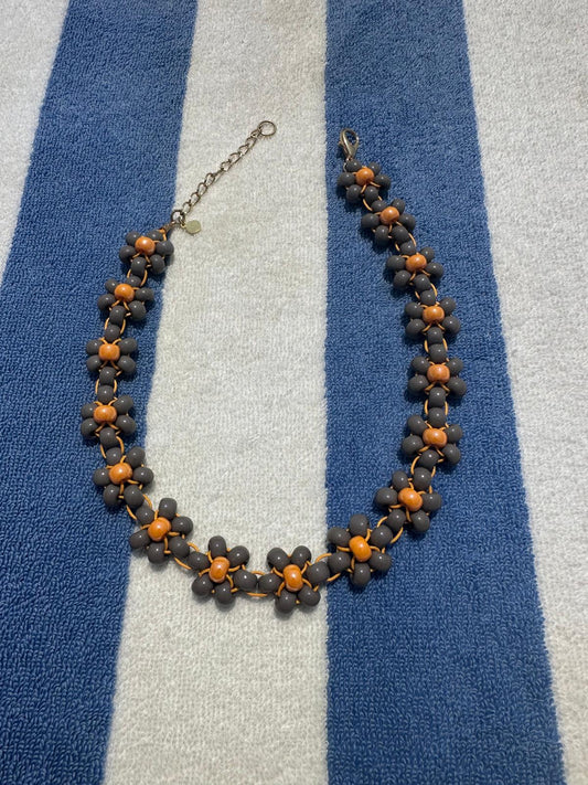 Collana Blossom fatta a mano con perline di vetro di Boemia