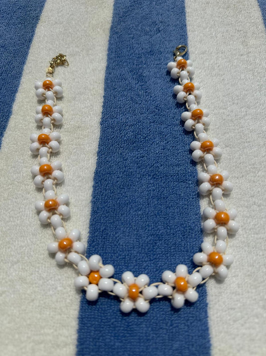 Collana Blossom fatta a mano con perline di vetro di Boemia
