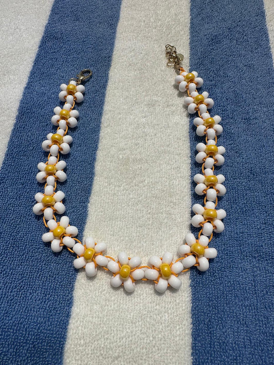 Collana Blossom fatta a mano con perline di vetro di Boemia
