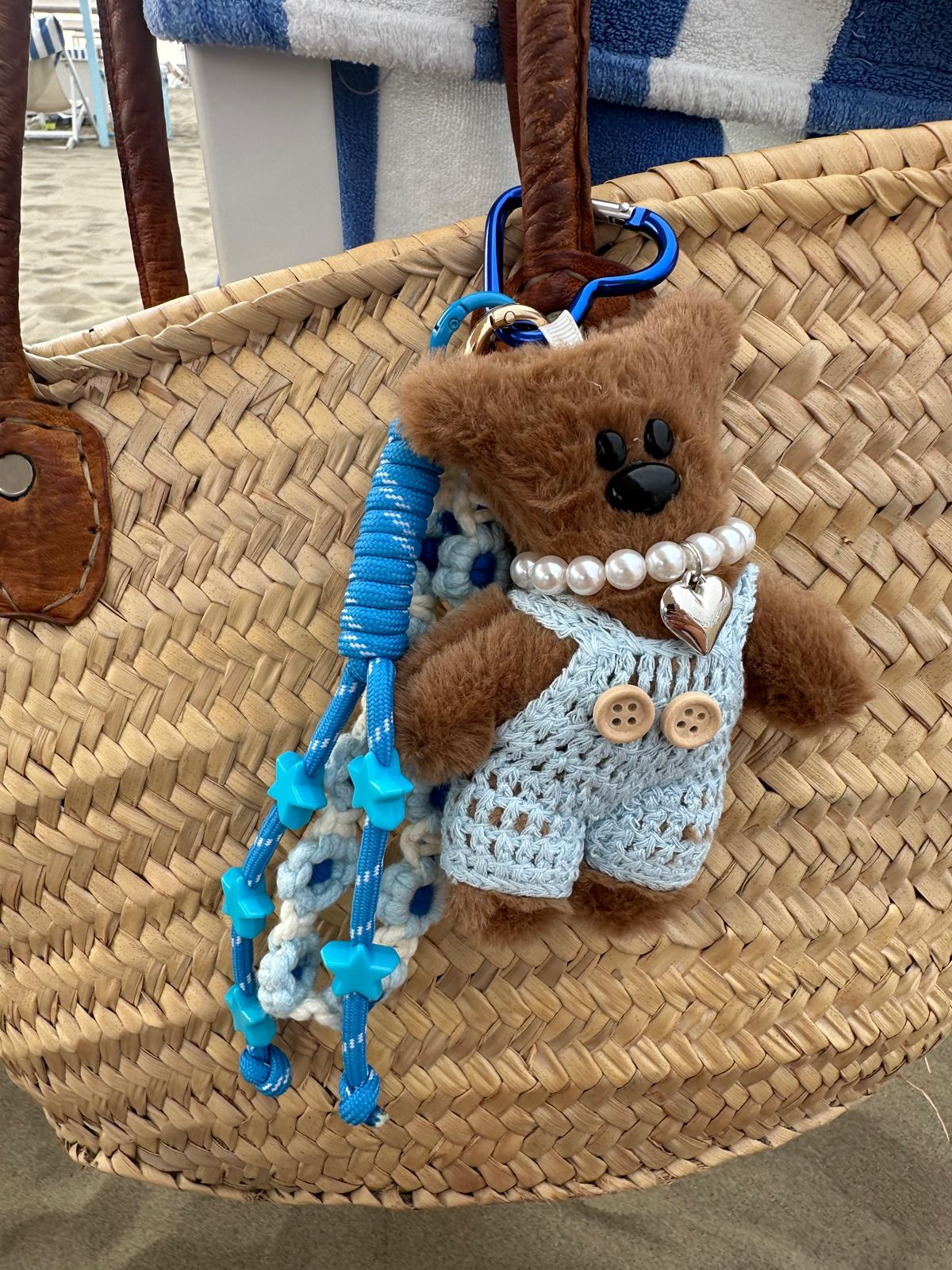 Key Chanin ciondolo da borsa fatto a mano modello Teddy
