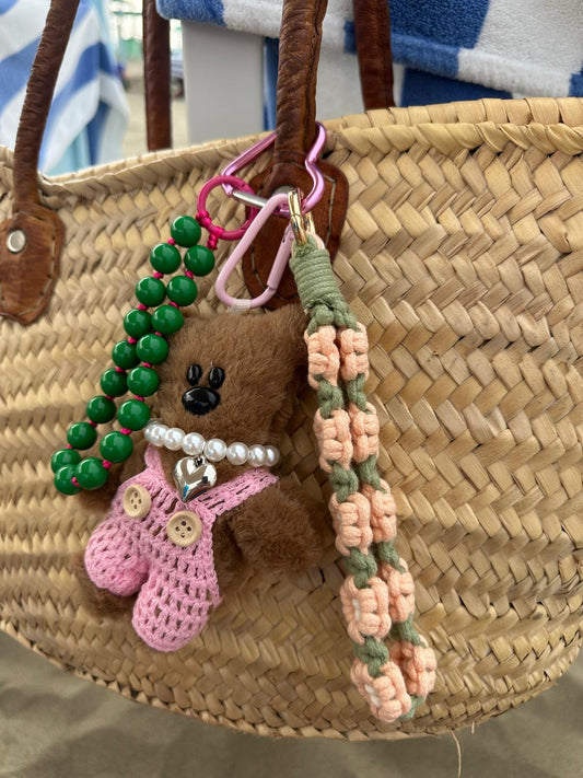 Key Chanin ciondolo da borsa fatto a mano modello Teddy