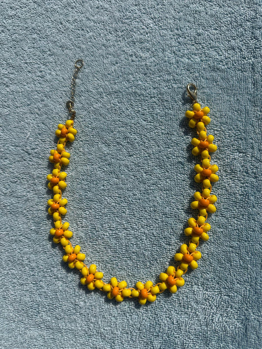 Collana Blossom fatta a mano con perline di vetro di Boemia