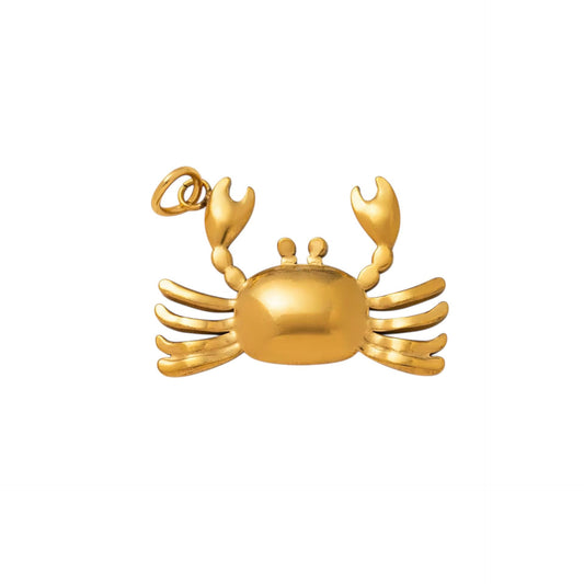 Ciondolo "Crabby" in acciaio inossidabile placcato oro 18K