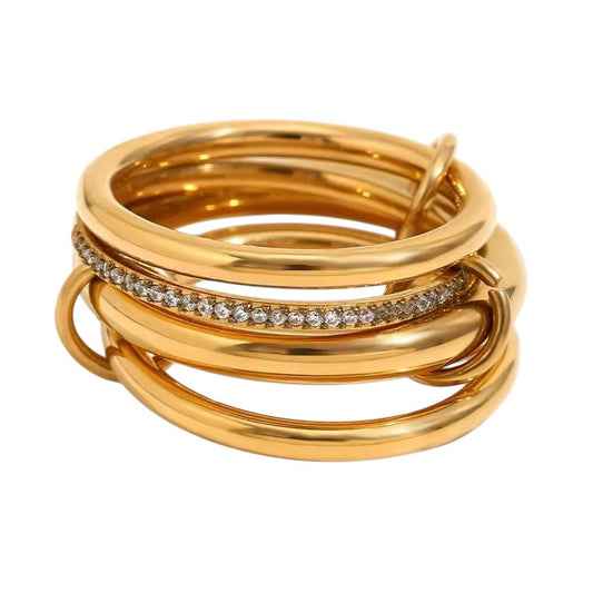 Anello in acciaio inossidabile anallergico e waterproof "Antistress 5"