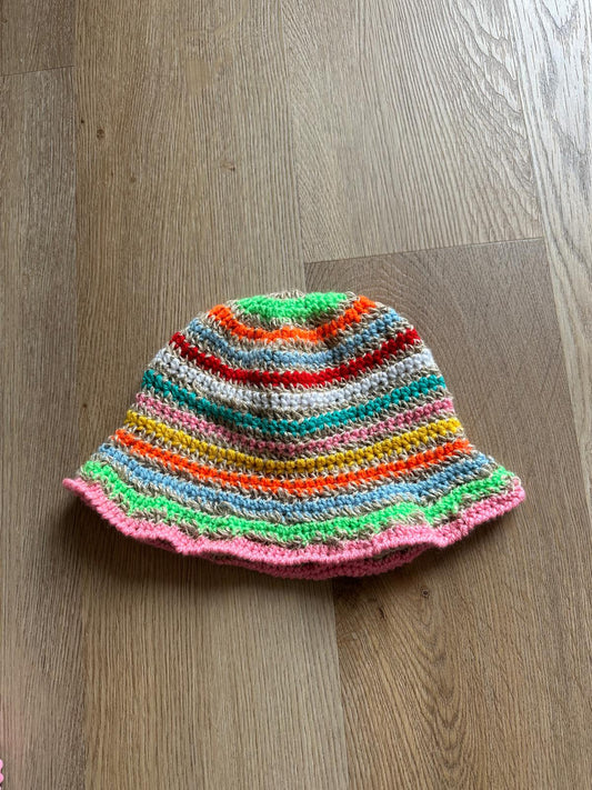 Cappello Mergellina fatto all'uncinetto in Juta e acrilico