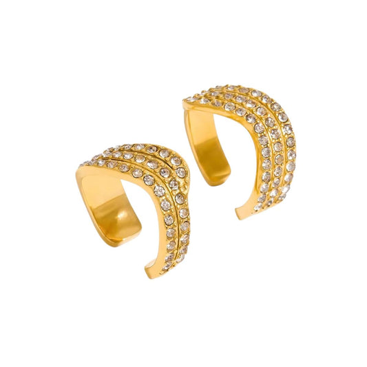 Ear Cuff in acciaio inossidabile anallergici e waterproof "Britney"
