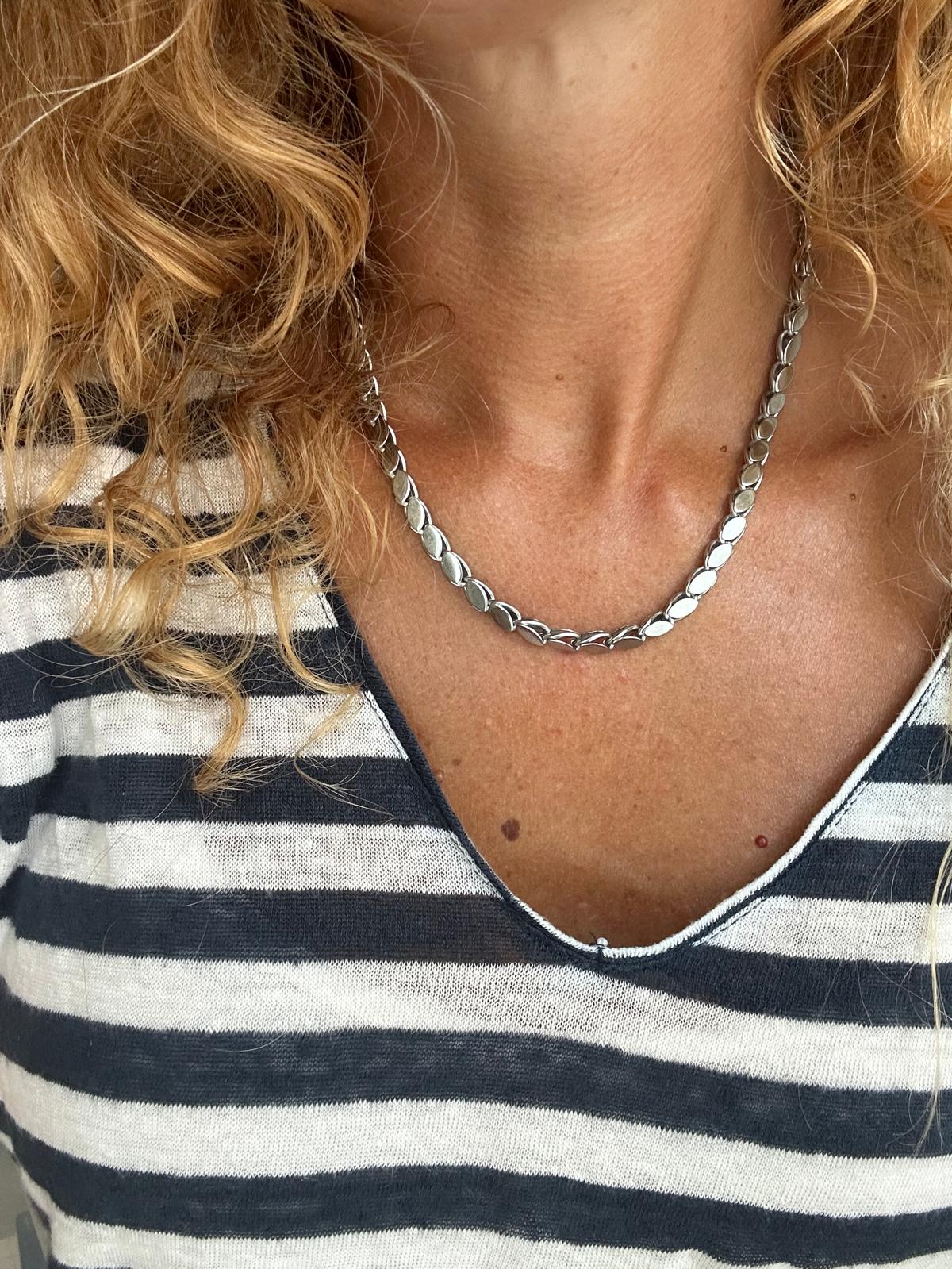 Collana in acciaio inossidabile anallergica e waterproof "Stringa"