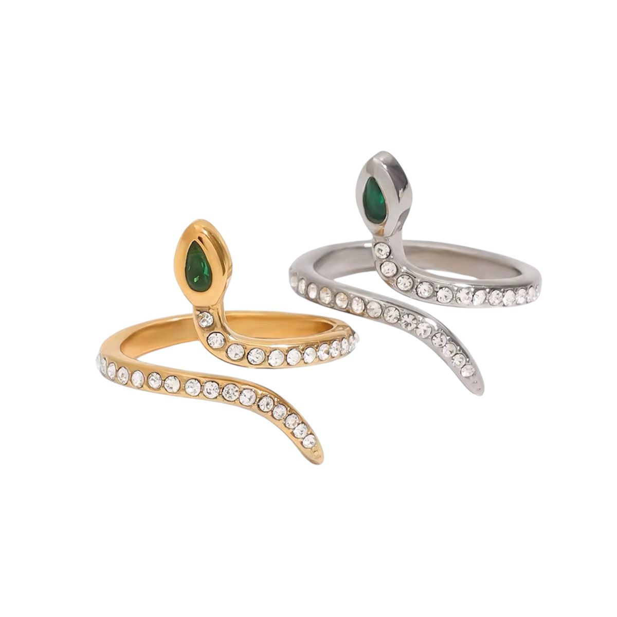 Anello in acciaio inossidabile e zircone anallergico e waterproof "Samantha"