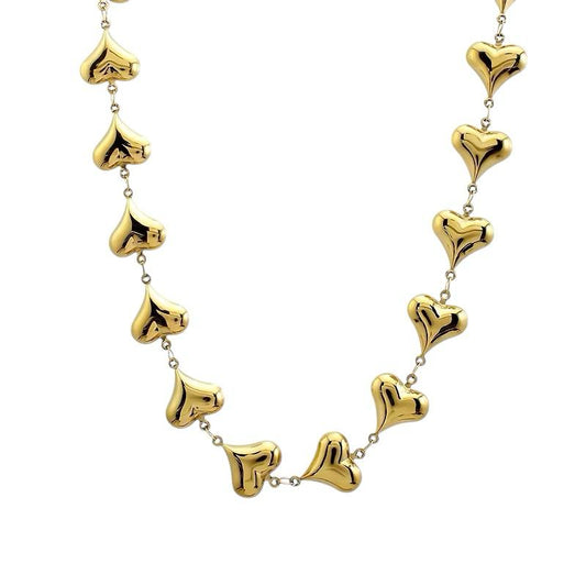 Collana in acciaio inossidabile anallergica e waterproof "Kiss"