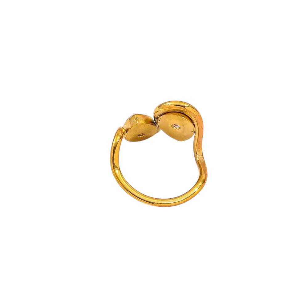 Anello in acciaio inossidabile e zircone anallergico e waterproof "Kim"