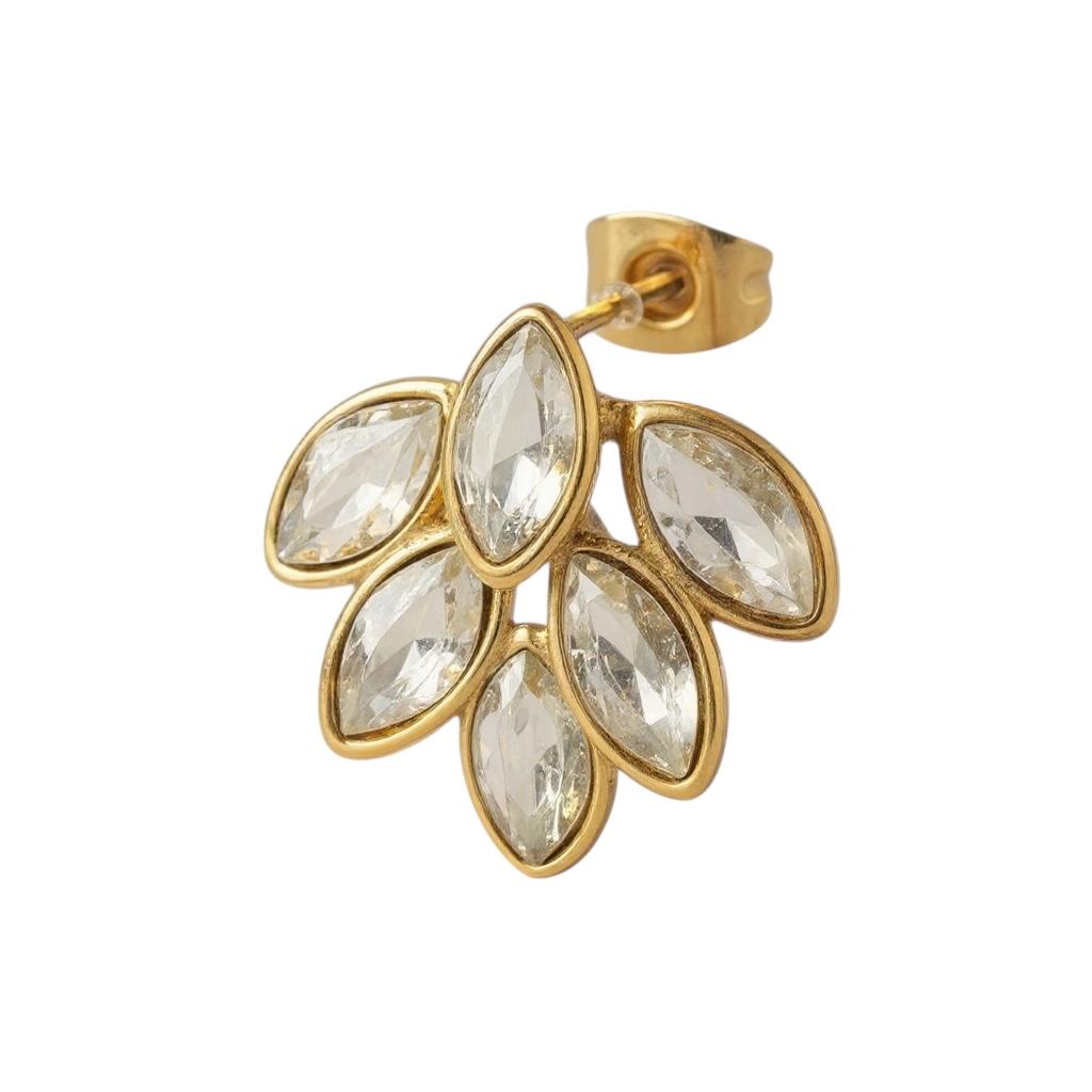 Orecchini in acciaio inossidabile e zirconi anallergici e waterproof "Sirio"