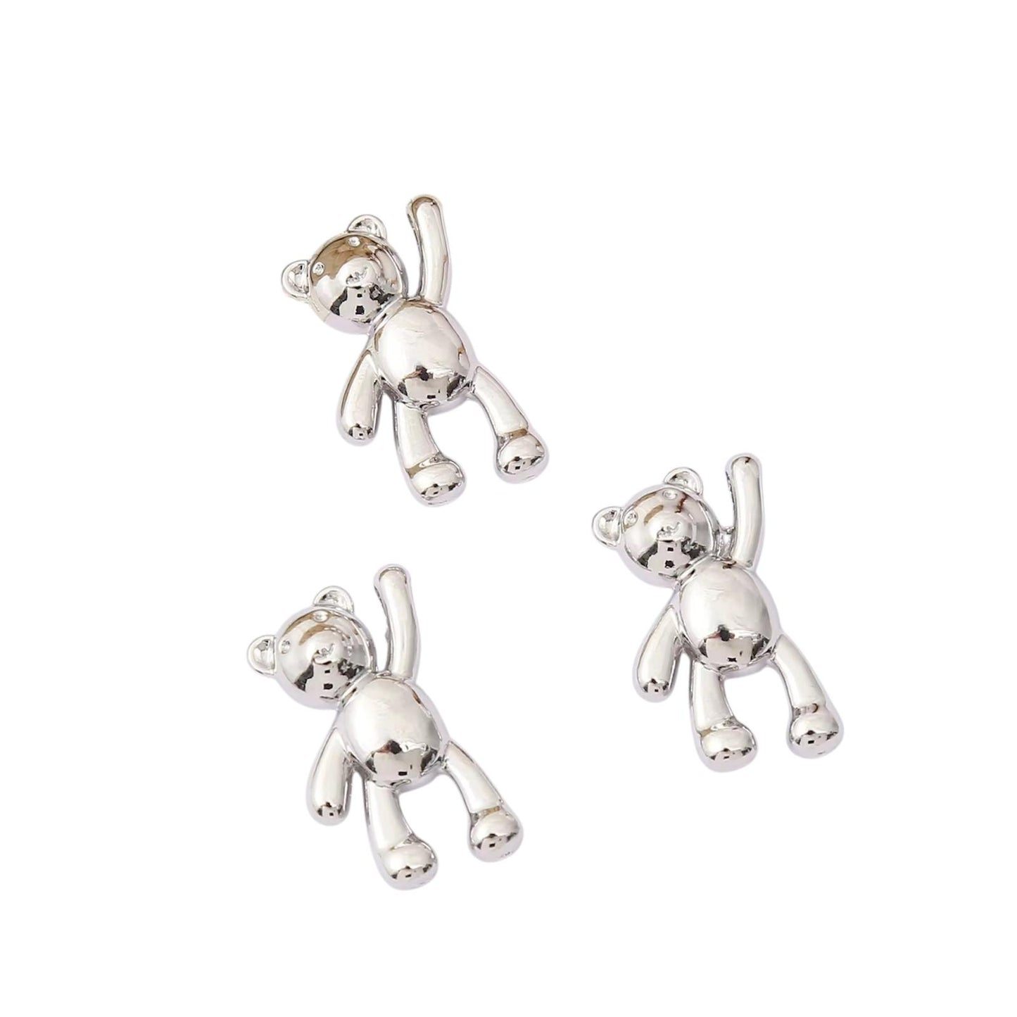 Ciondolo in acciaio inossidabile placcato oro 18k "Orsetto"