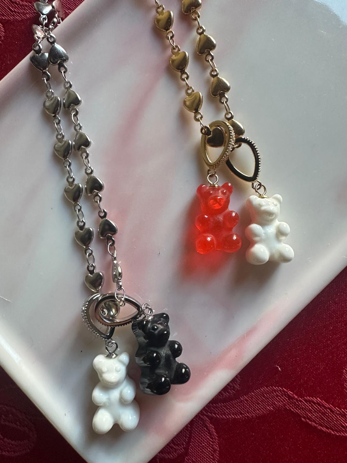 Collana in acciaio inossidabile anallergica e waterproof "Orsetti"