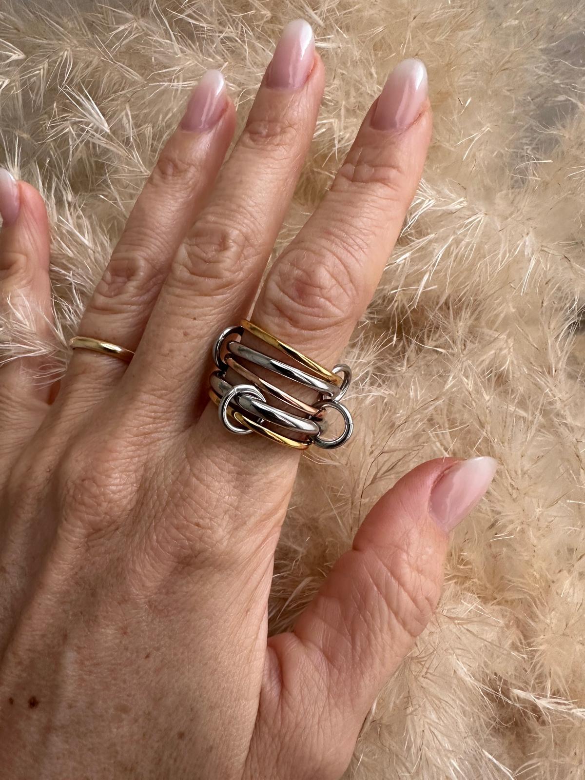 Anello in acciaio inossidabile anallergico e waterproof "Antistress 6"