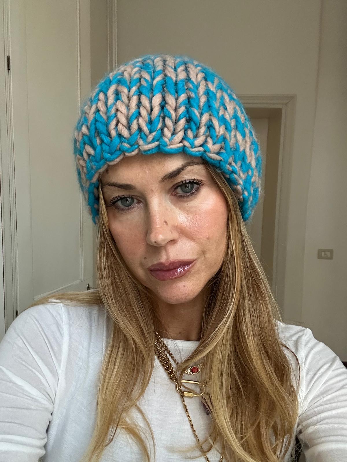 Cappello in pura lana fatto a mano in Italia "Melange"