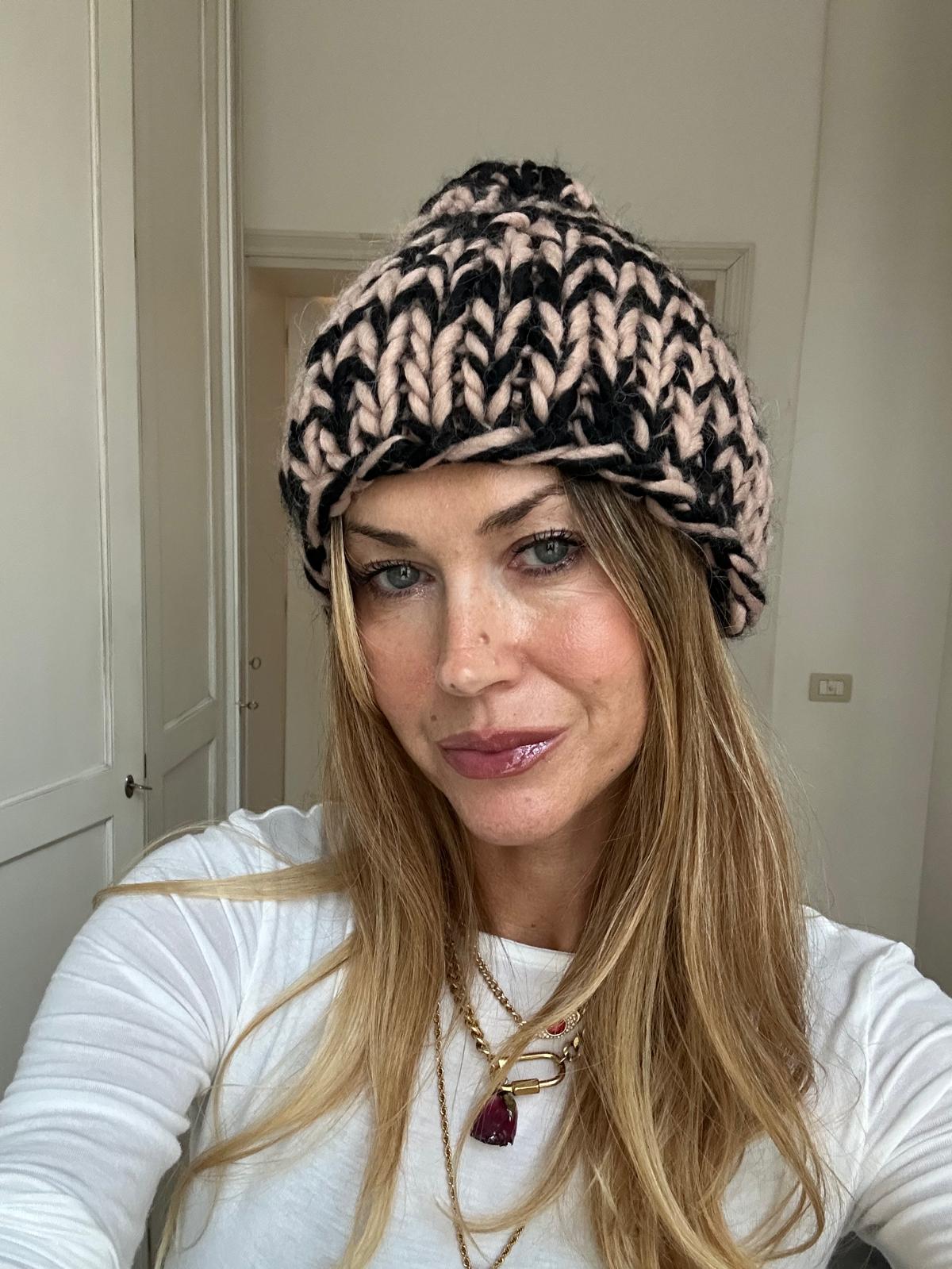 Cappello in pura lana fatto a mano in Italia "Melange"