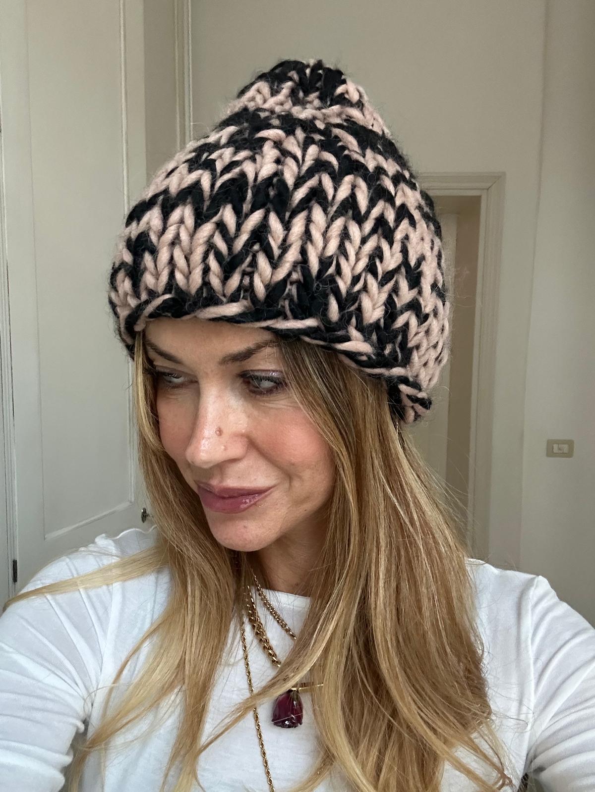 Cappello in pura lana fatto a mano in Italia "Melange"