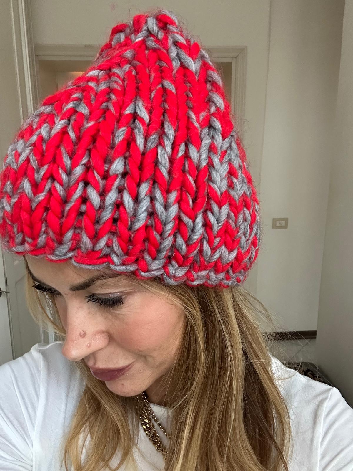 Cappello in pura lana fatto a mano in Italia "Melange"