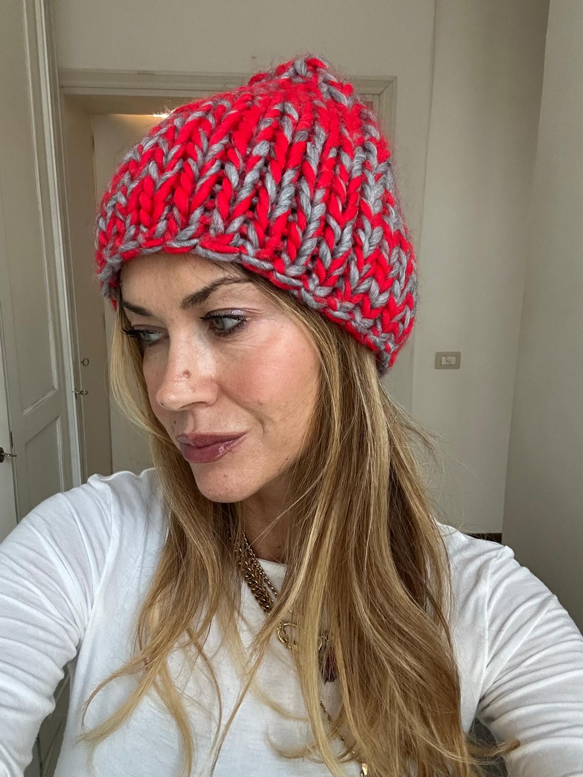 Cappello in pura lana fatto a mano in Italia "Melange"