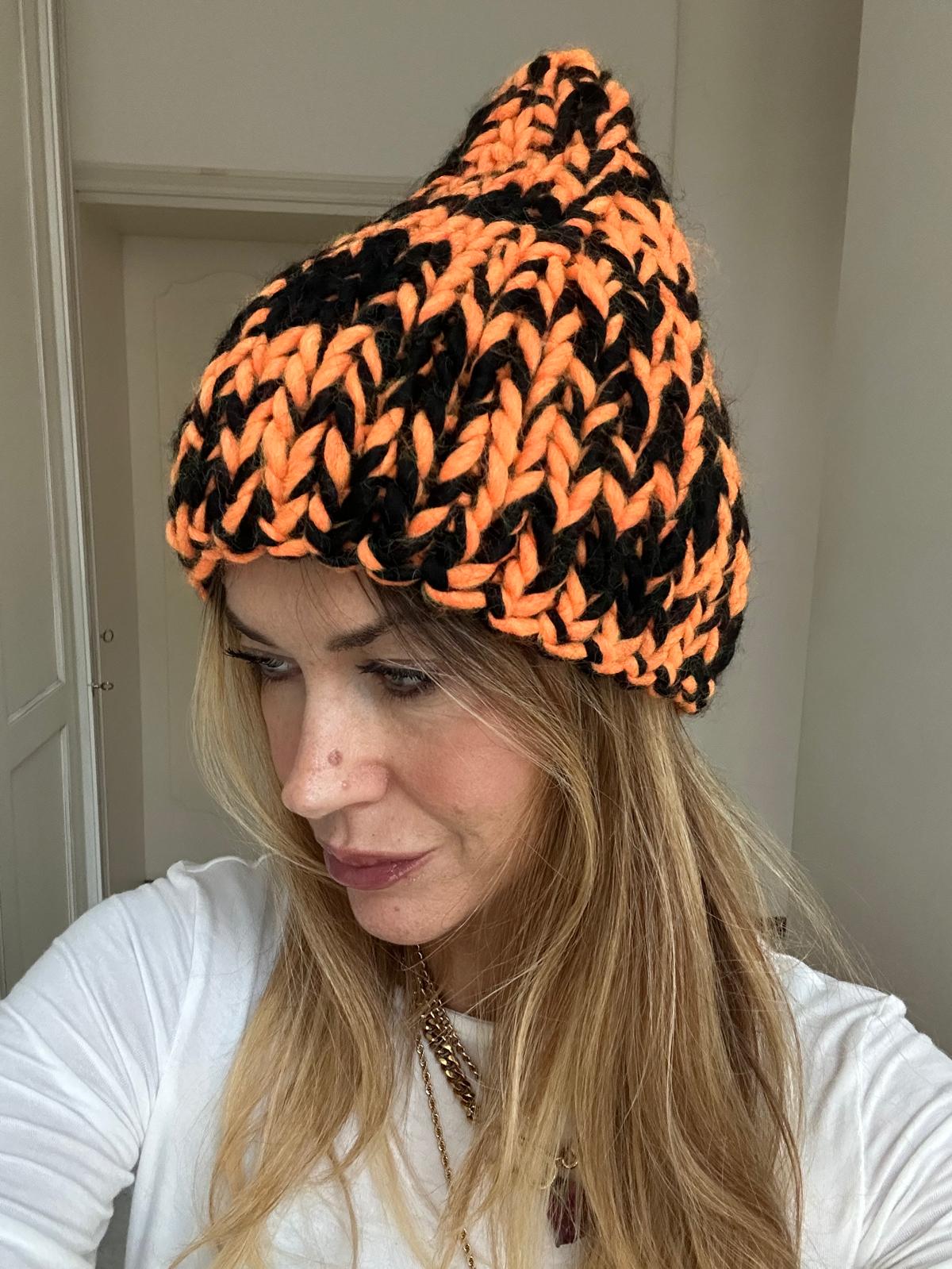 Cappello in pura lana fatto a mano in Italia "Melange"