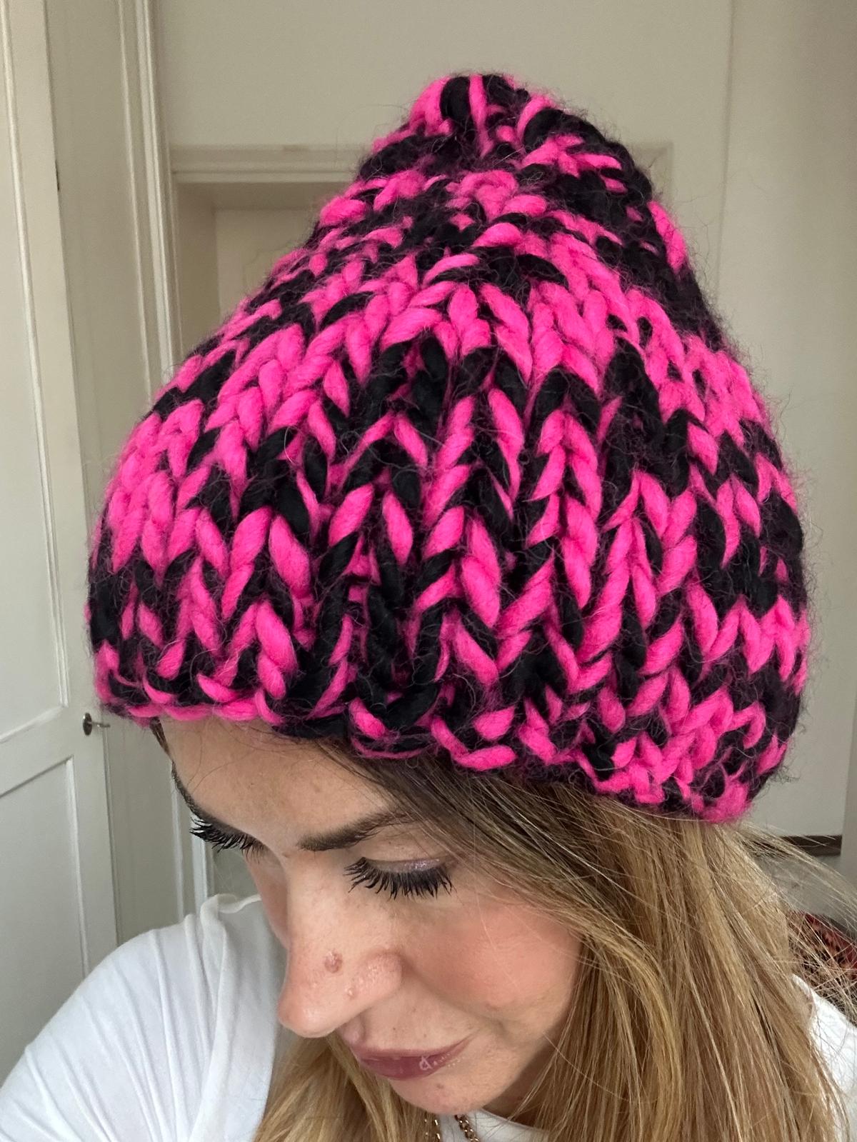 Cappello in pura lana fatto a mano in Italia "Melange"