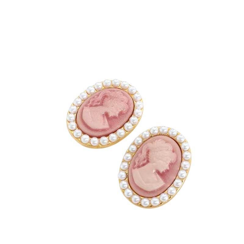 Orecchini in acciaio inossidabile e zirconi anallergici e waterproof "Cameo"