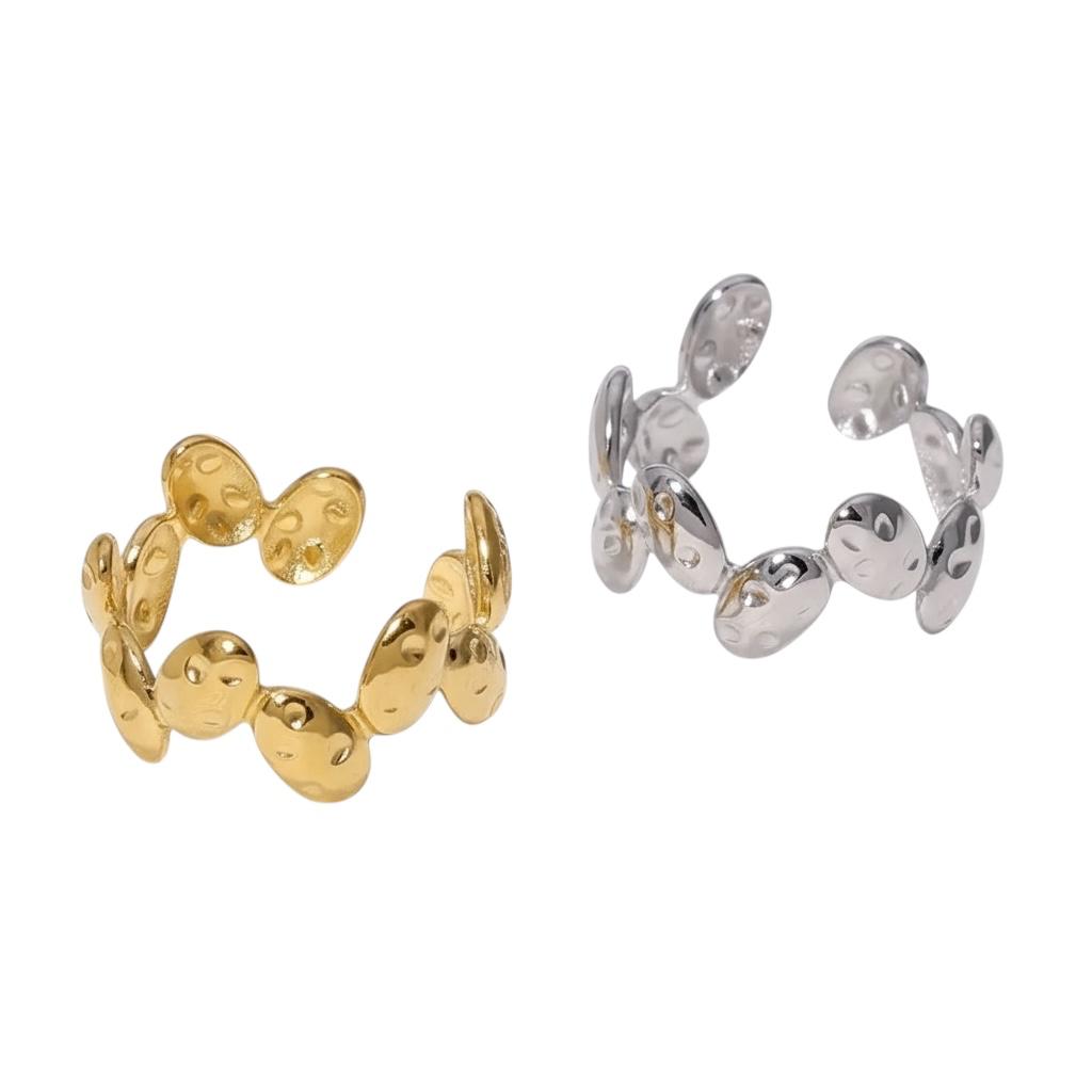 Anello da mignolo regolabile, anallergico e waterproof placcato oro 18K "Chicco"