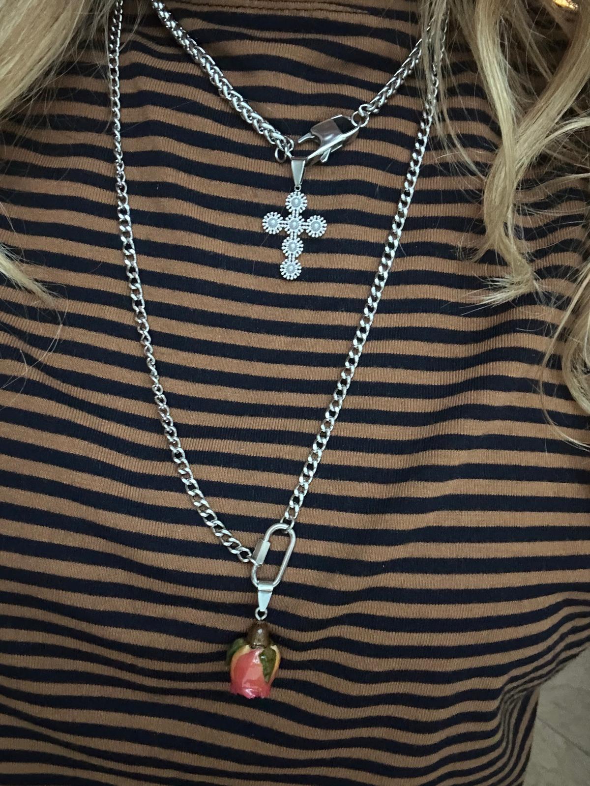 Ciondolo in acciaio inossidabile placcato oro "Monica"