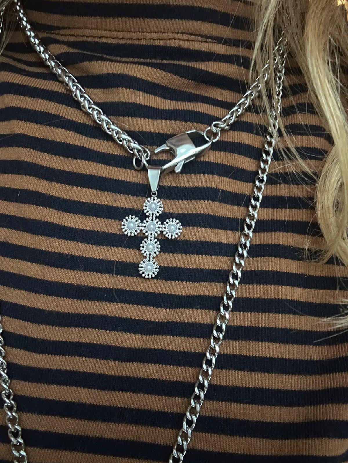 Ciondolo in acciaio inossidabile placcato oro "Monica"