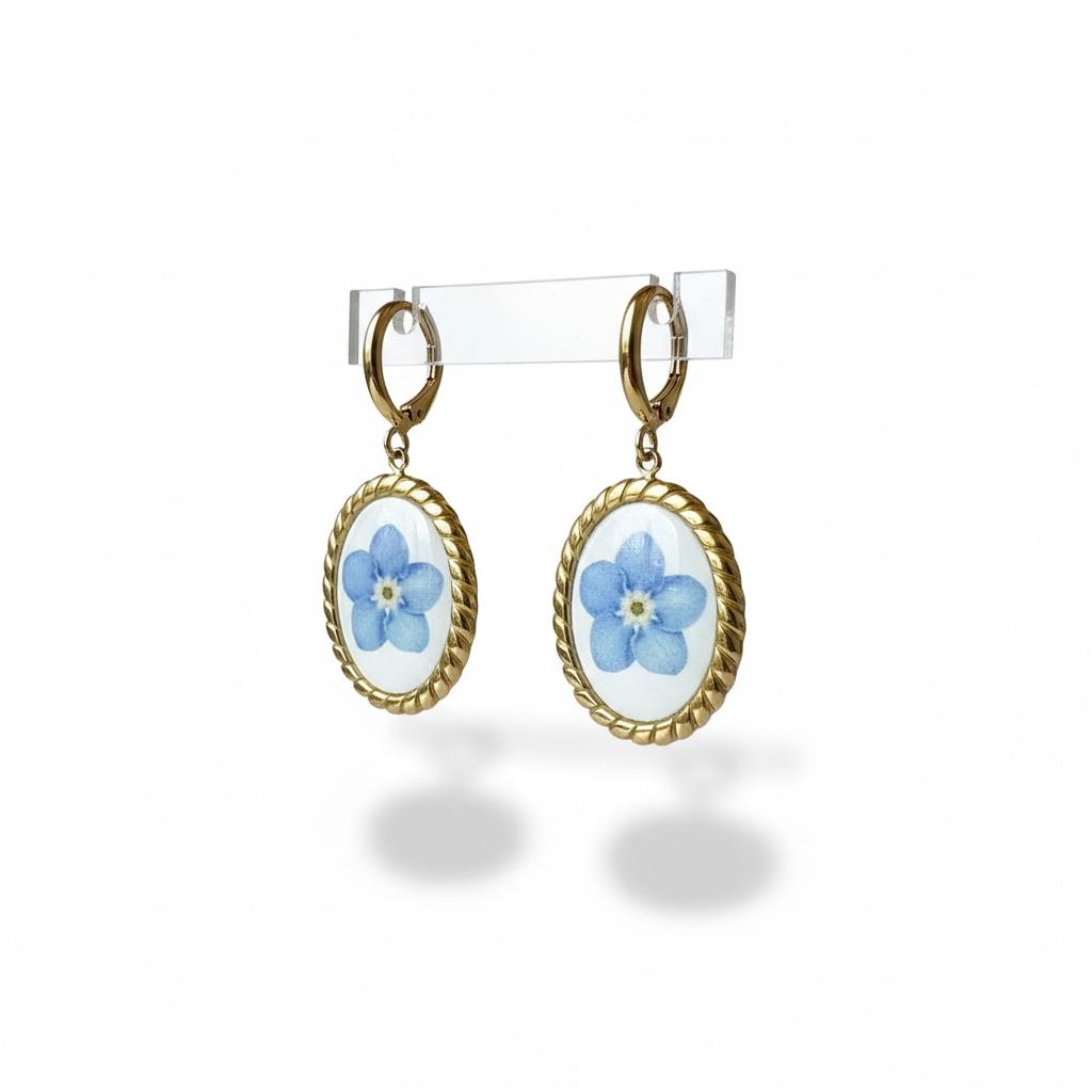 Orecchini in acciaio inossidabile anallergici e waterproof "Iris"