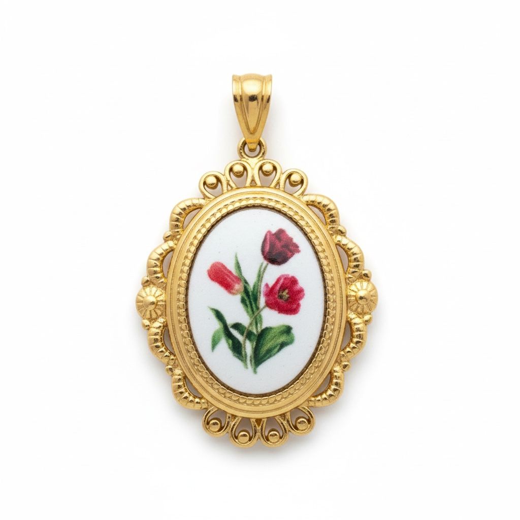 Ciondolo in acciaio inossidabile e resina "Liz"