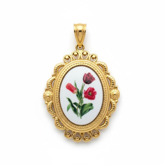 Ciondolo in acciaio inossidabile e resina "Liz"