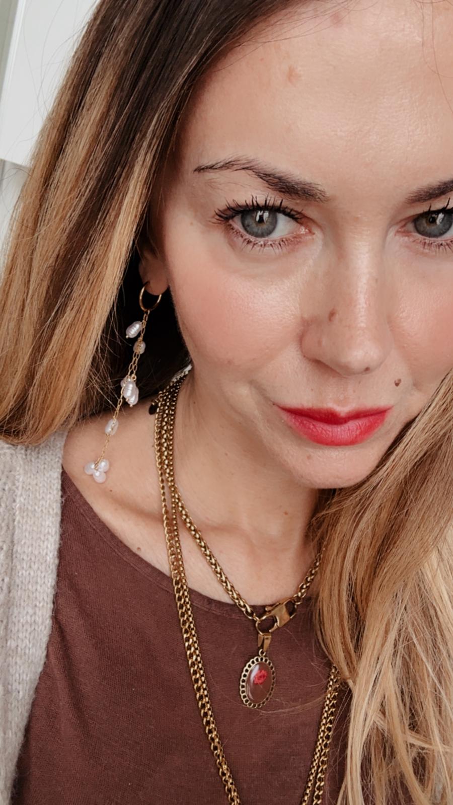 Orecchini in acciaio inossidabile anallergici e waterproof "Neve"