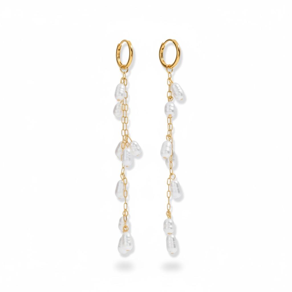 Orecchini in acciaio inossidabile anallergici e waterproof "Neve"