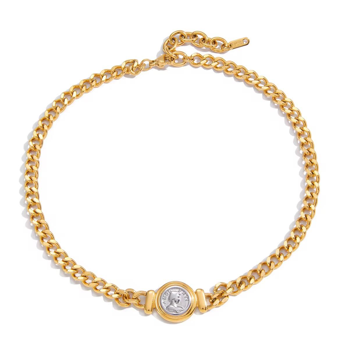 Collana in acciaio inossidabile anallergico e waterproof "Olimpia"