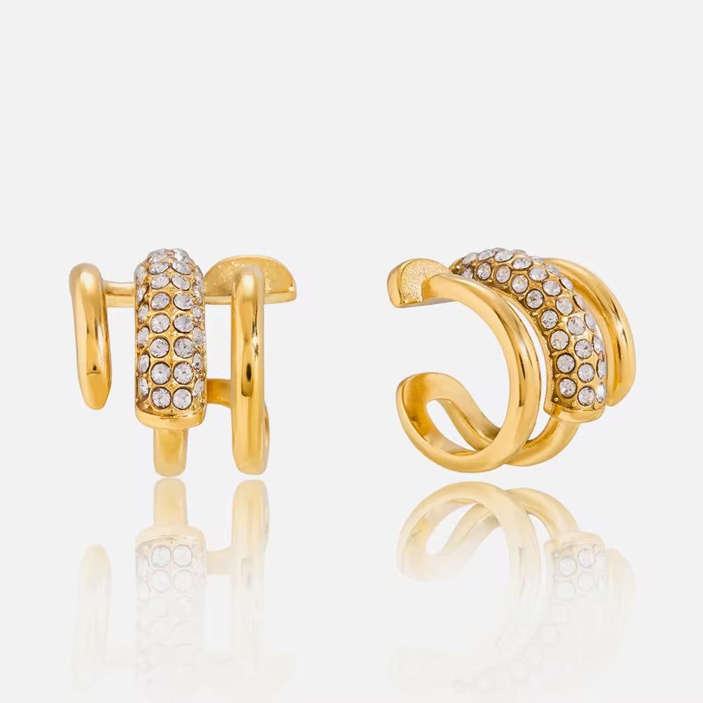 Ear Cuff in acciaio inossidabile anallergici e waterproof "Anthea"