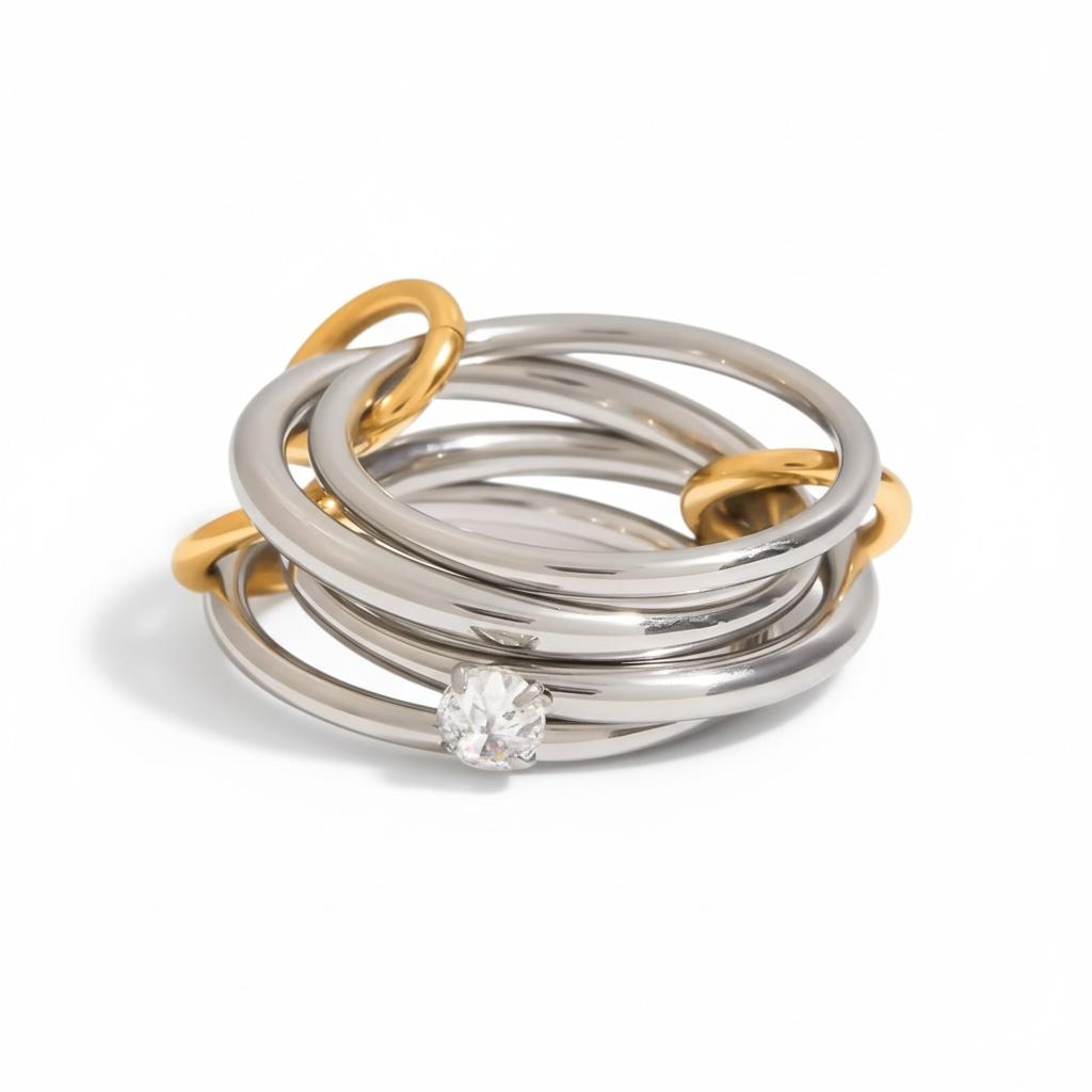 Anello in acciaio inossidabile anallergico e waterproof "Antistress 7"