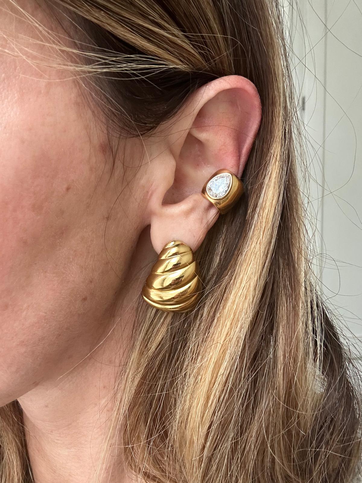 Ear Cuff in acciaio inossidabile anallergici e waterproof "Ilda"