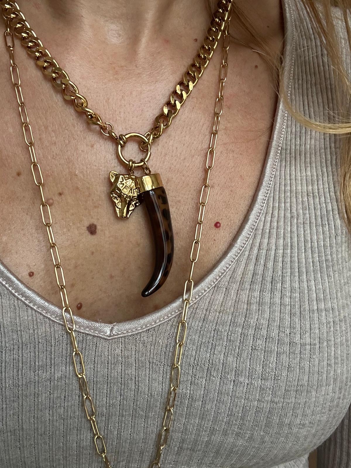 Collana in acciaio inossidabile anallergico e waterproof "Tiger"