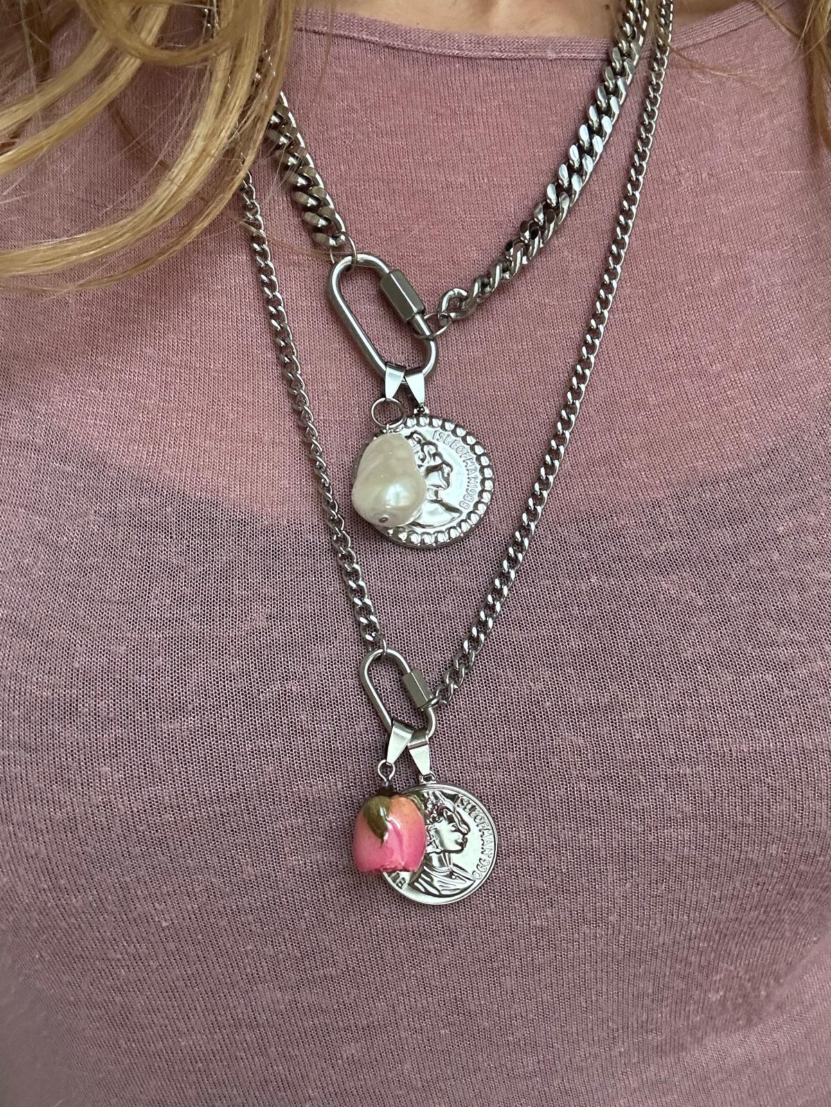 Ciondolo in acciaio inossidabile anallergico e waterproof"Moneta"