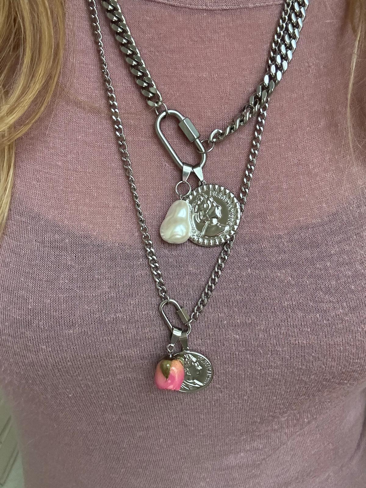 Ciondolo in acciaio inossidabile anallergico e waterproof"Moneta"