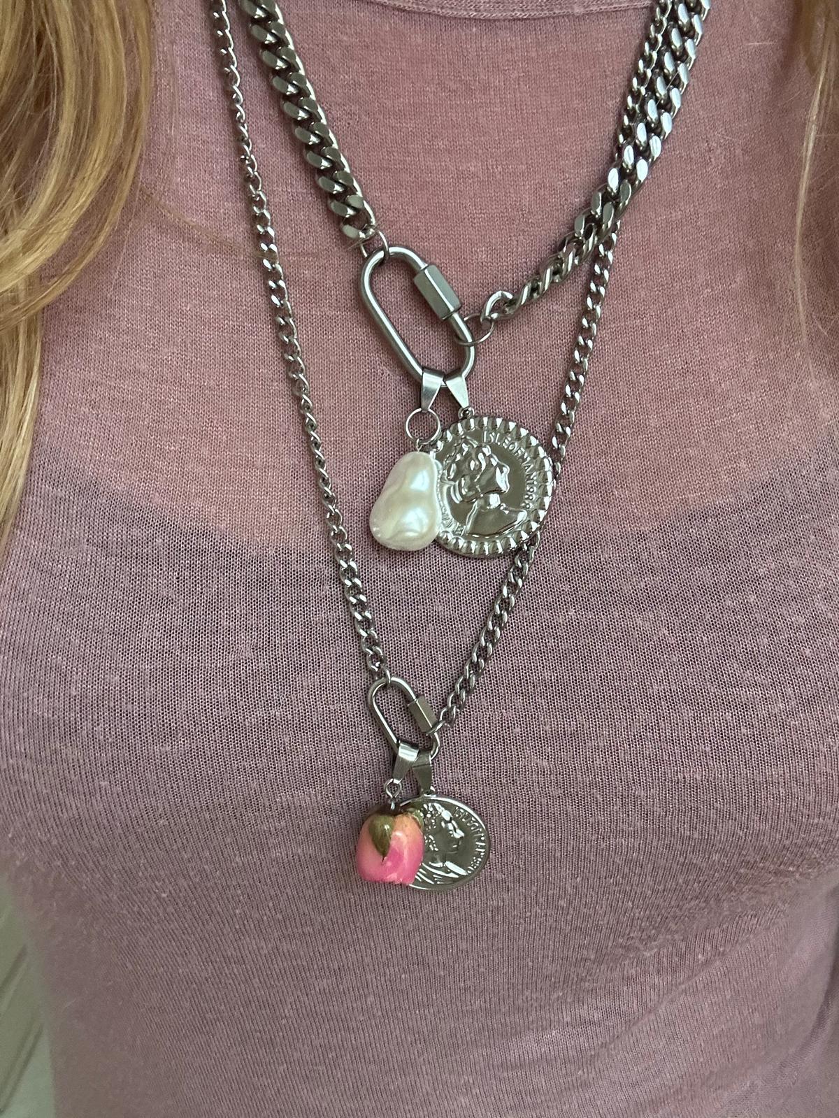 Ciondolo in acciaio inossidabile anallergico e waterproof"Moneta"